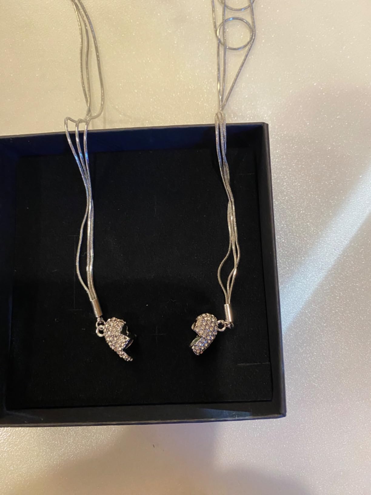 Colar de coração em aço inoxidável