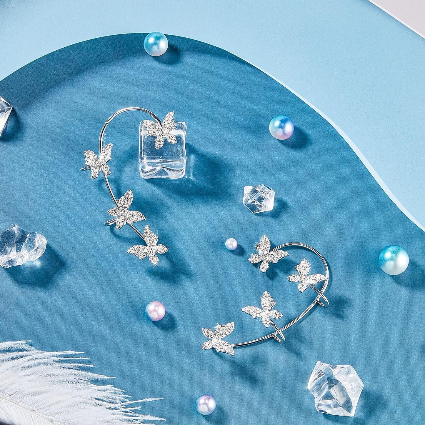 Pendientes Luz de Mariposas acero 2x1