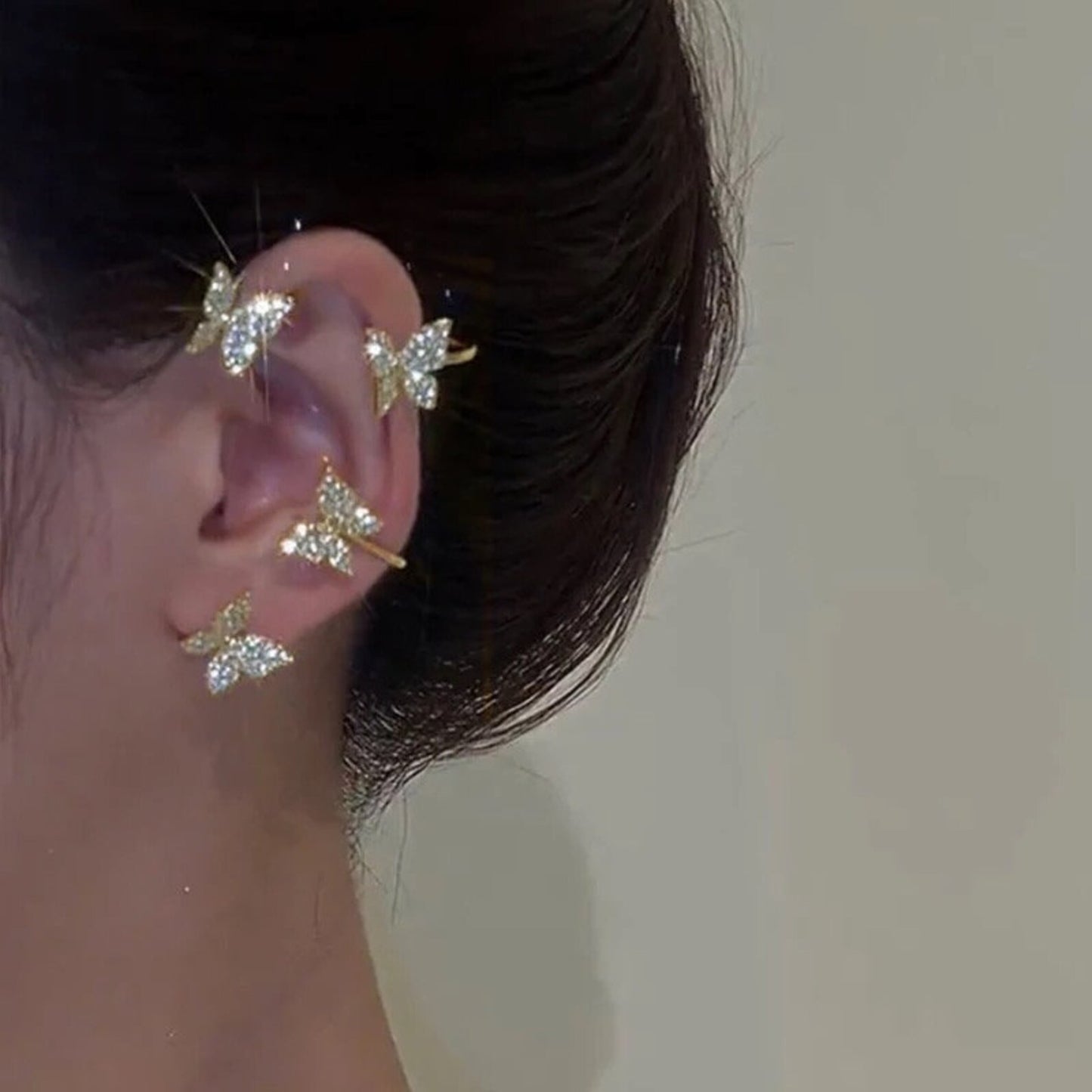 Pendientes Luz de Mariposas acero 2x1