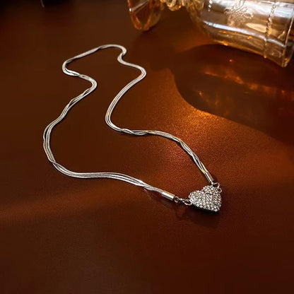 Collar de corazón acero inox