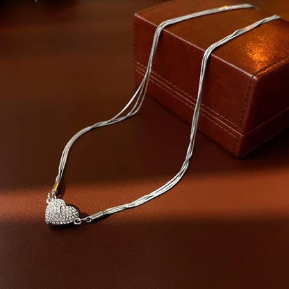 Collar de corazón acero inox
